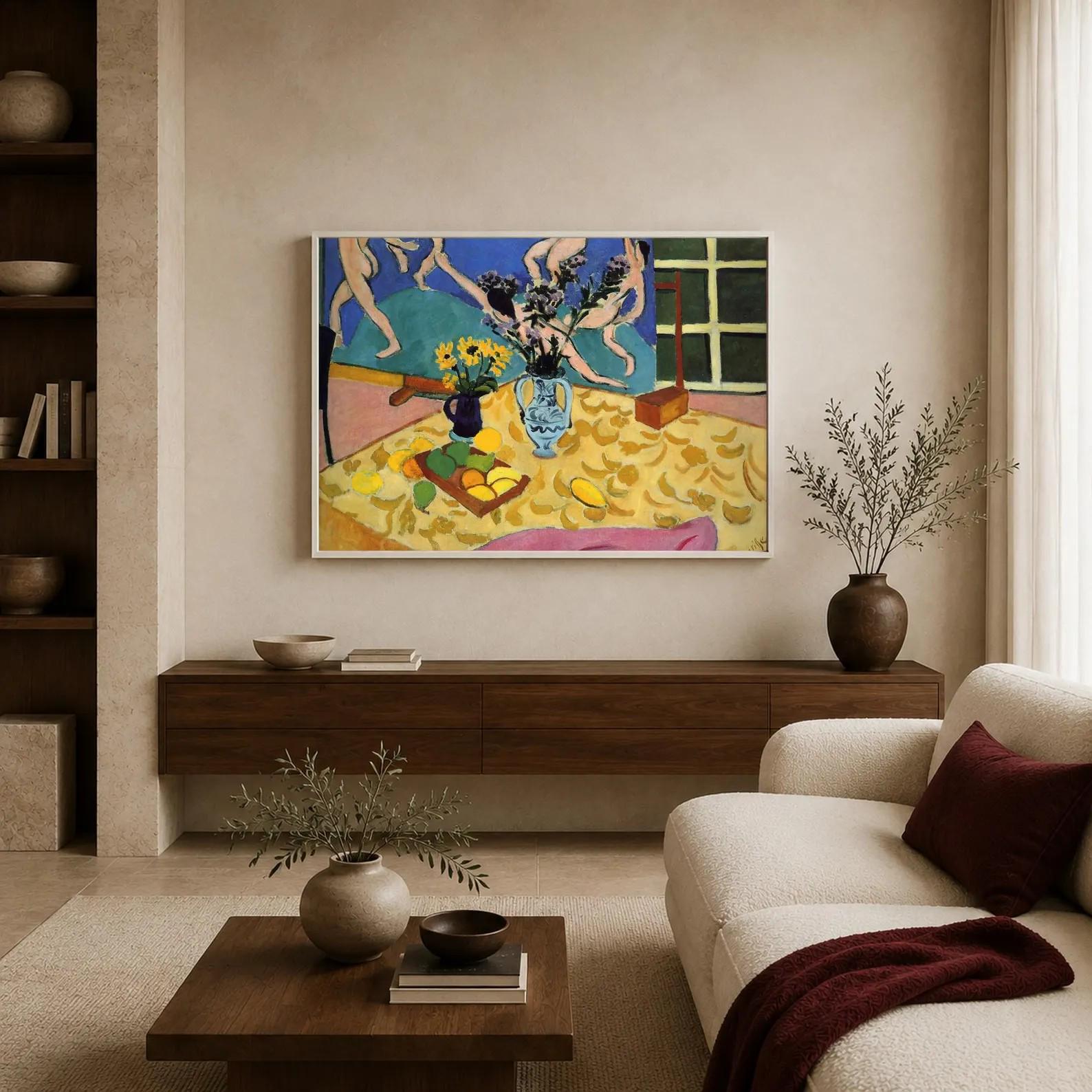 Henri Matisse Still Life with Fruit | Canvas Print  | Floating Frame and Brush Strokes FOSHE ART