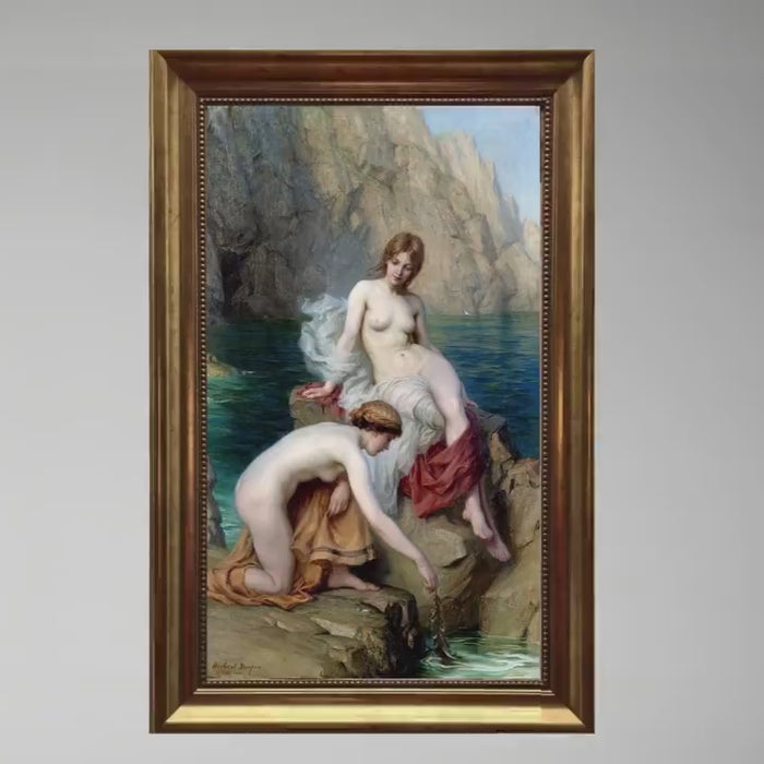 Herbert Draper 'Lament of Icarus' Giclée: Framed Fine Art Print with Brush Stroke Texture