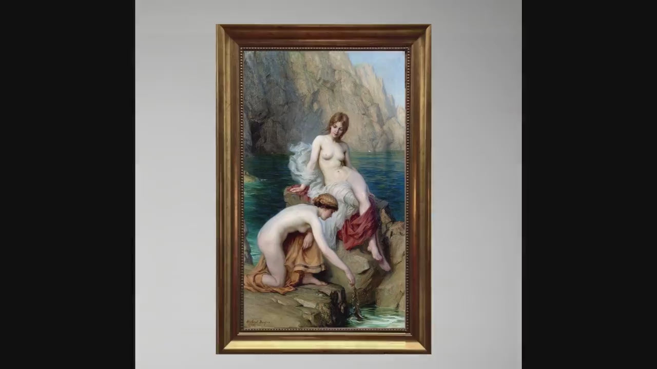 Herbert Draper 'Lament of Icarus' Giclée: Framed Fine Art Print with Brush Stroke Texture