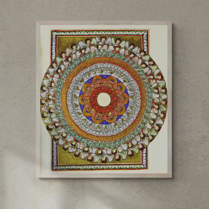Hildegard of Bingen Mandala Art Print: Cosmic Religious Decor