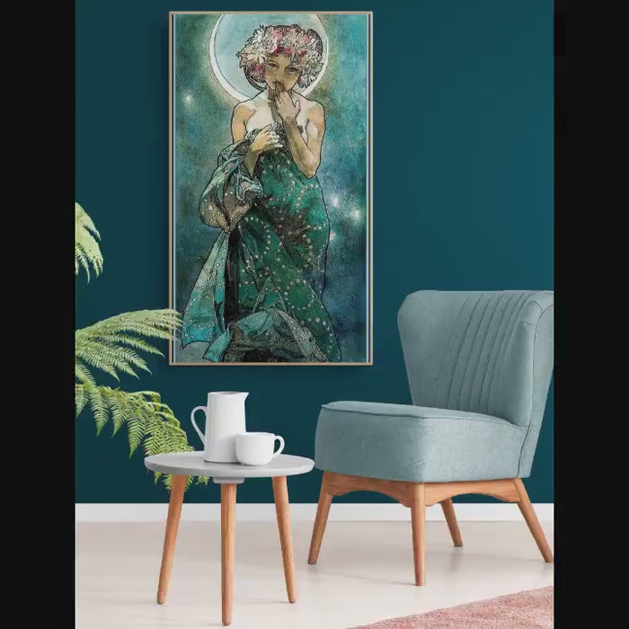 Alphonse Mucha Moon Art Nouveau Print, Giclee Fine Art