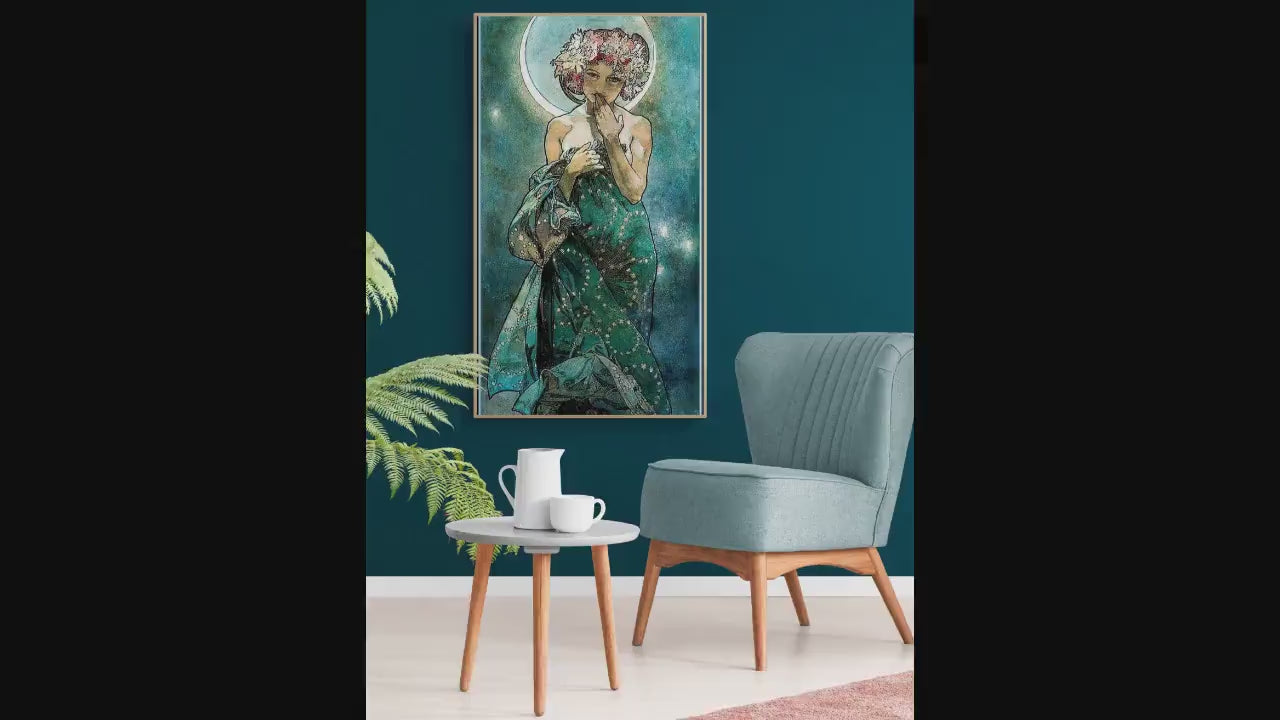 Alphonse Mucha Moon Art Nouveau Print, Giclee Fine Art