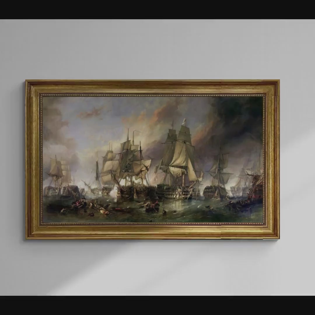 Battle of Trafalgar Wall Art: Classic Naval Painting