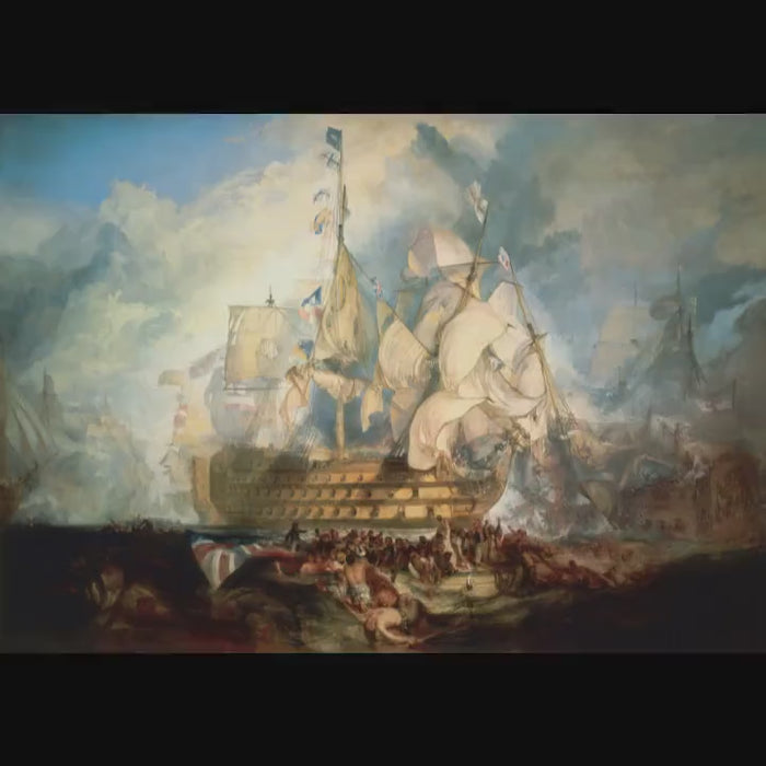 W. Turner's Battle of Trafalgar Giclée Print on Art Paper