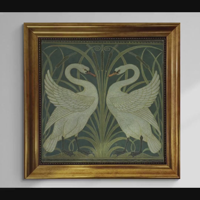 Fine Art Print: Walter Crane Two Swans - Matte Giclée Paper