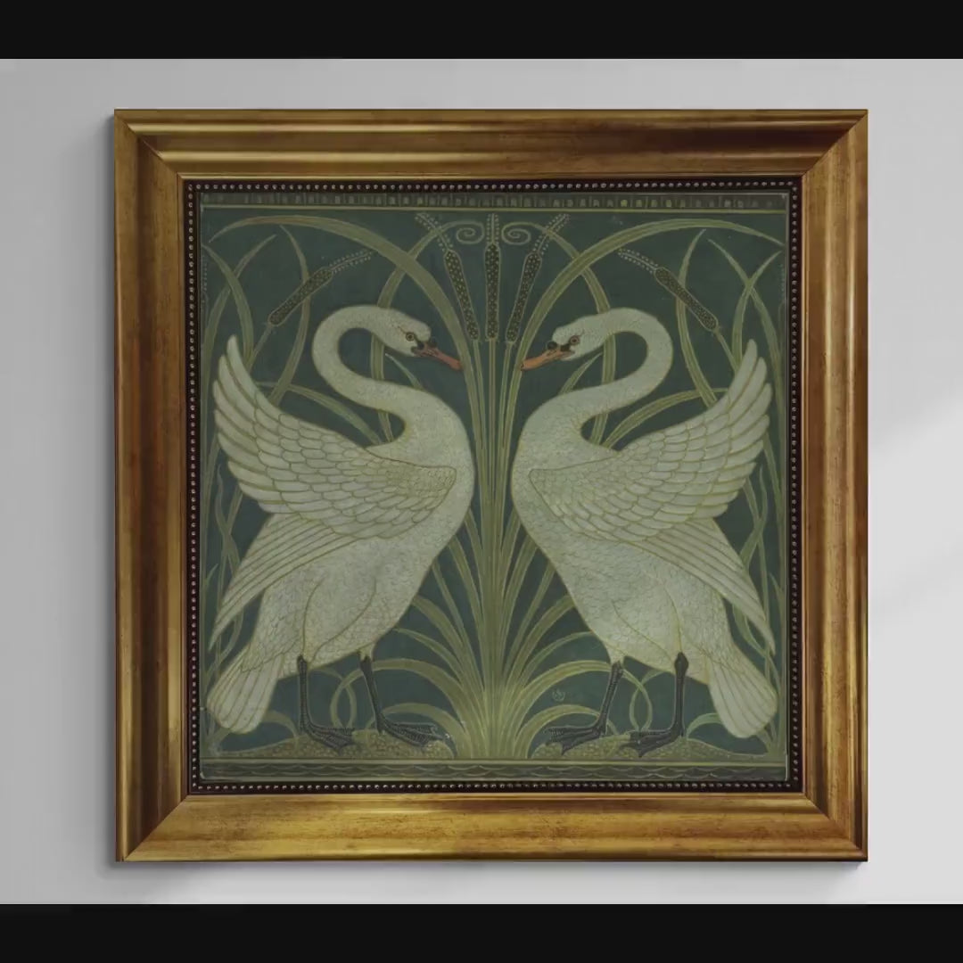 Fine Art Print: Walter Crane Two Swans - Matte Giclée Paper