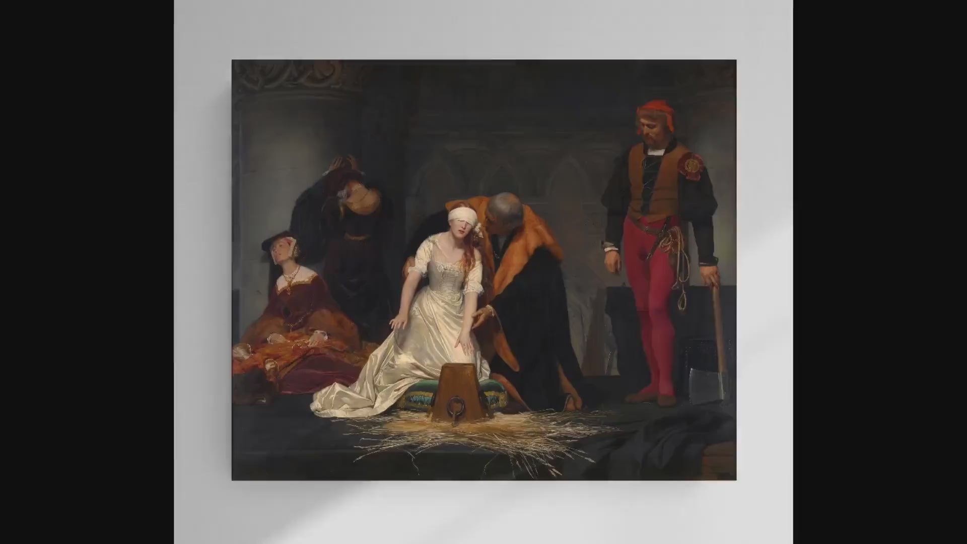Execution of Lady Jane Grey by Paul Delaroche, Giclée Print on Art Paper