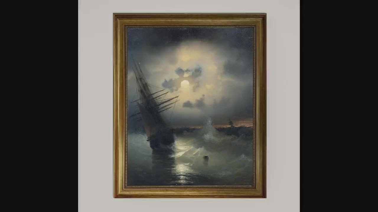 Aivazovsky Sailing Ship Canvas Print: Vintage Nautical Wall Art