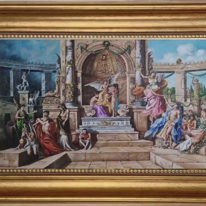 Apollo's Judgement Day Canvas Print, Gold Vintage Frame