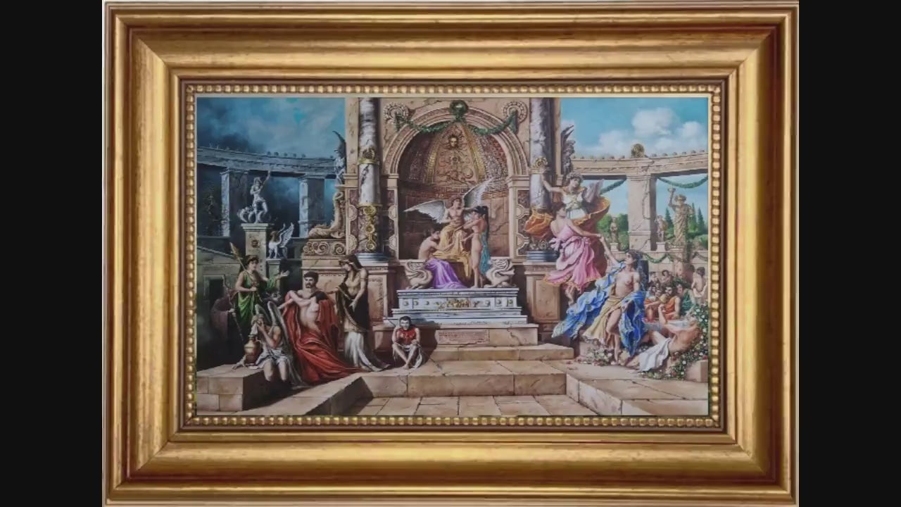 Apollo's Judgement Day Canvas Print, Gold Vintage Frame