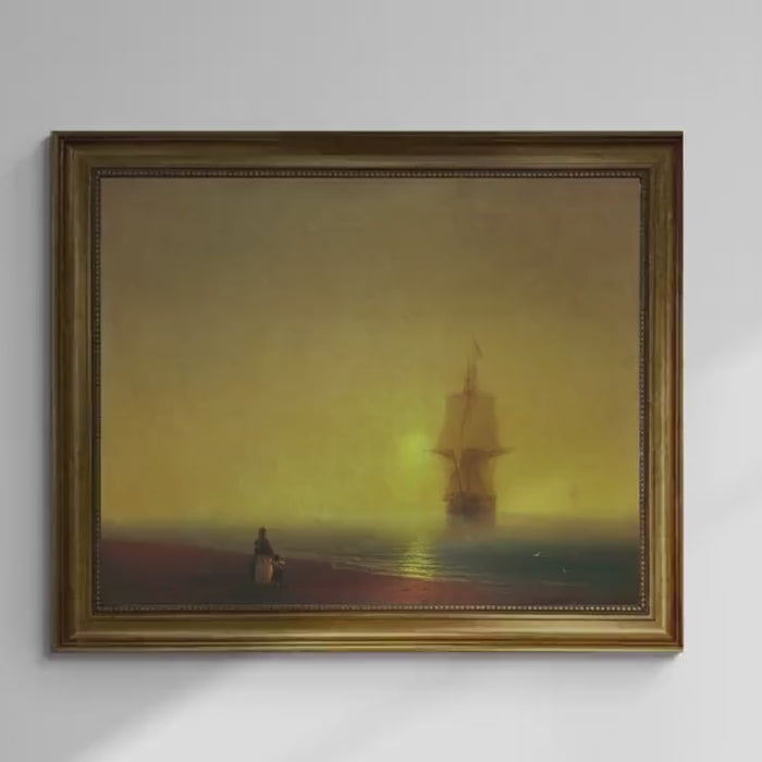 Aivazovsky "Morning at Sea" Canvas Art Print: Textured Brush Strokes