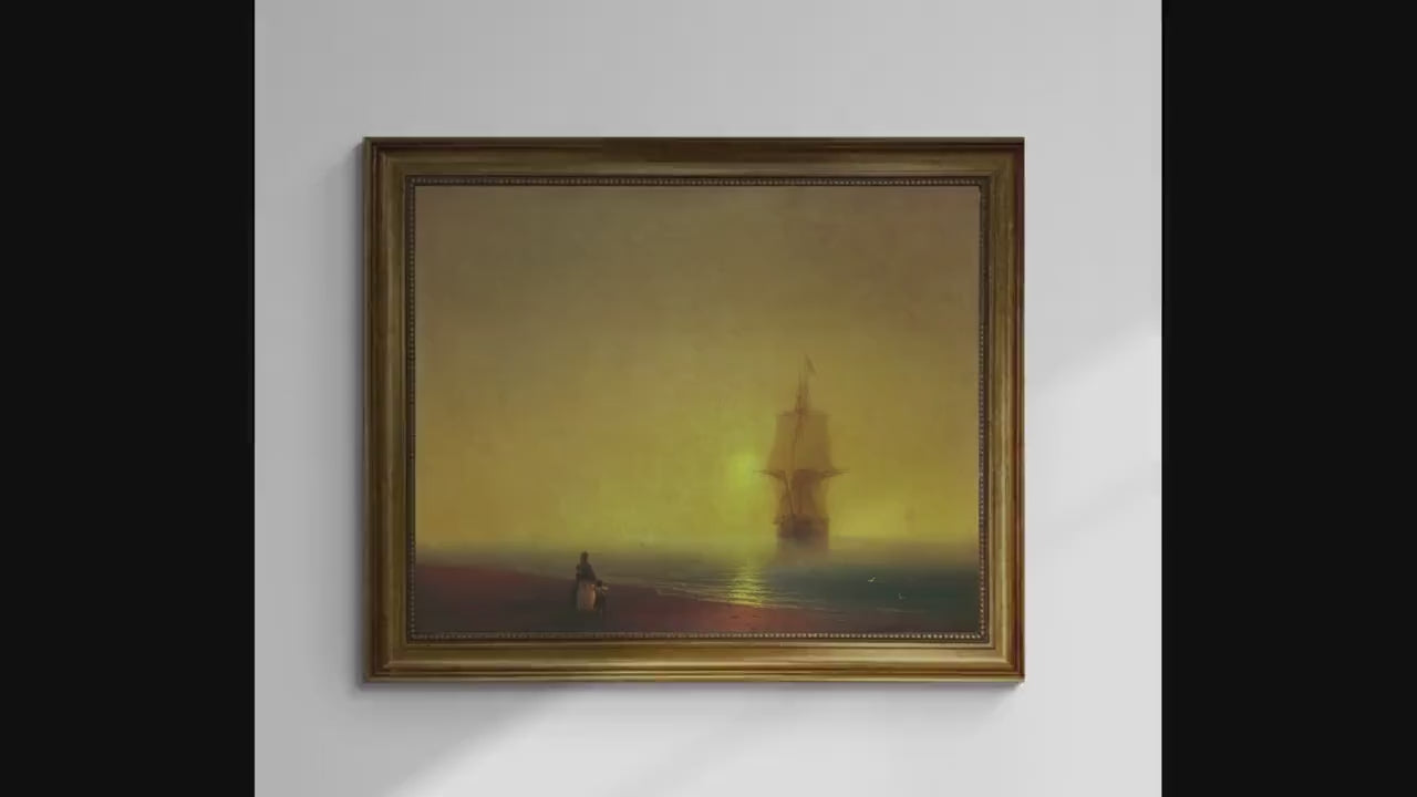 Aivazovsky "Morning at Sea" Canvas Art Print: Textured Brush Strokes