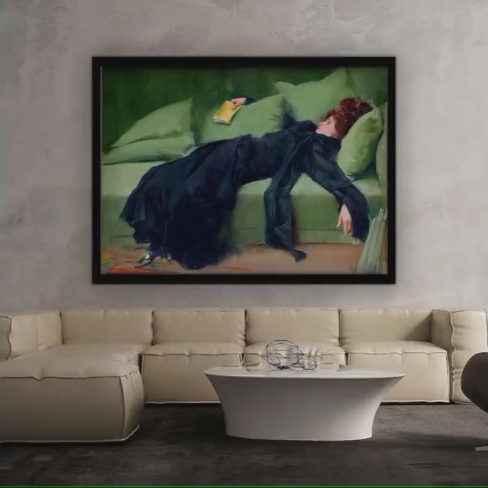 Ramon Casas 'Young Decadent' Canvas Print, Textured Fine Art Reproduction