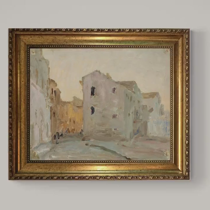 Syracuse Italy Cityscape Art Print, Gold Frame, Vintage Style