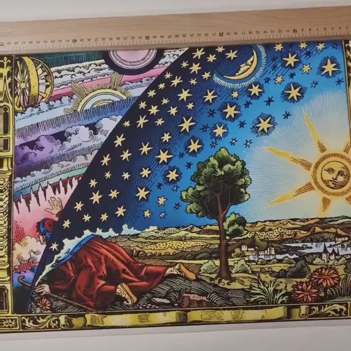 Flammarion Engraving Print: 1888 Celestial Exploration Art, , Experiencing the Mysteries of Universe Through Art!