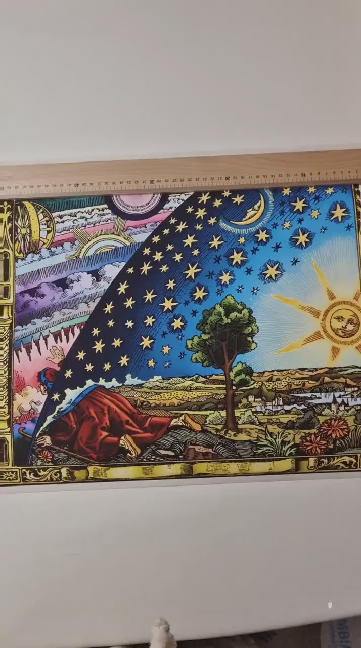 Flammarion Engraving Print: 1888 Celestial Exploration Art, , Experiencing the Mysteries of Universe Through Art!