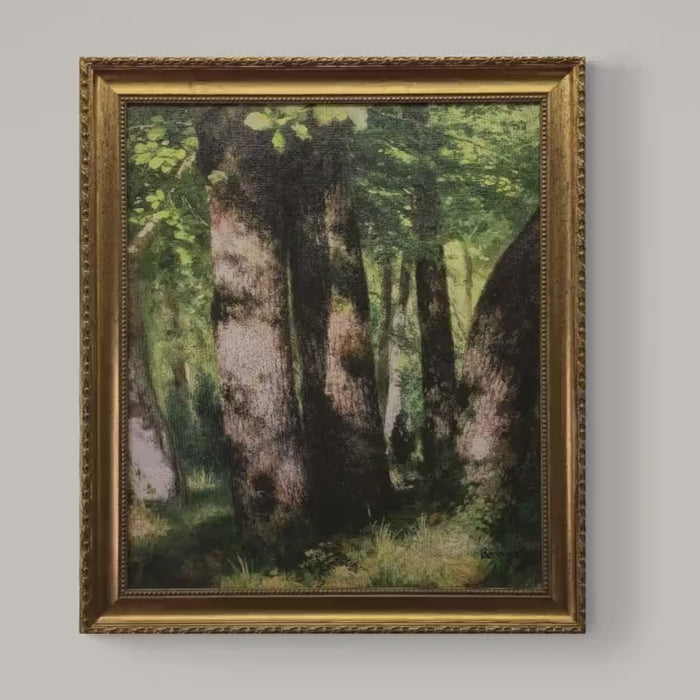 Renoir "Fontainebleau Forest" Framed Canvas Print: 3D Hand-Finished Brush Strokes