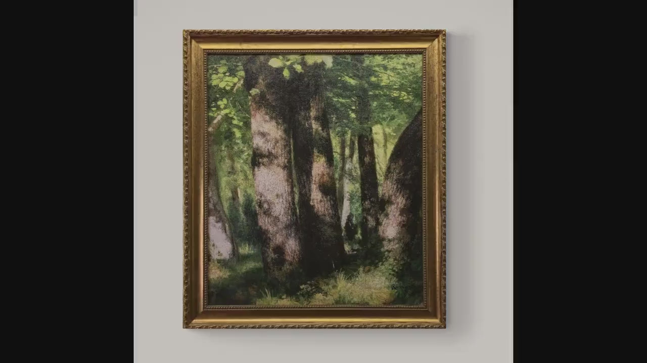 Renoir "Fontainebleau Forest" Framed Canvas Print: 3D Hand-Finished Brush Strokes