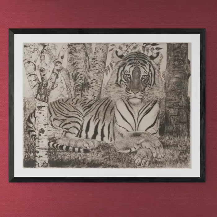 Eduard Wiiralt 'Reclining Tiger' Giclée Print – Fine Art Reproduction