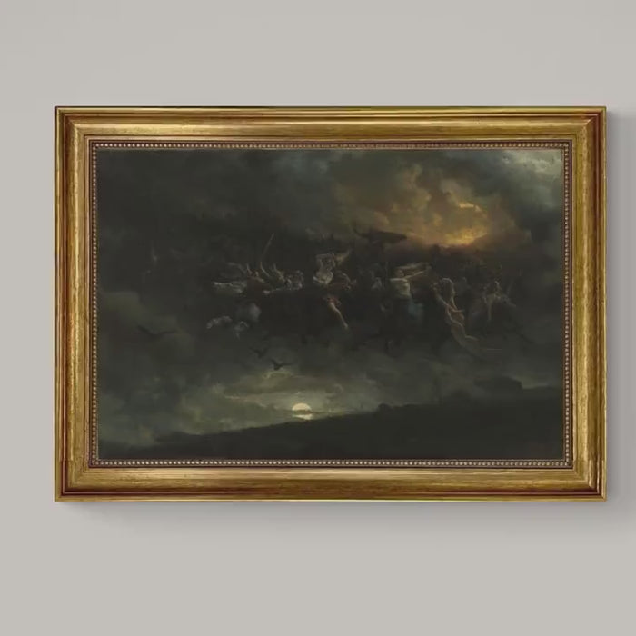 The Wild Hunt of Odin Art Print: Hand-Finished Brushstrokes Canvas