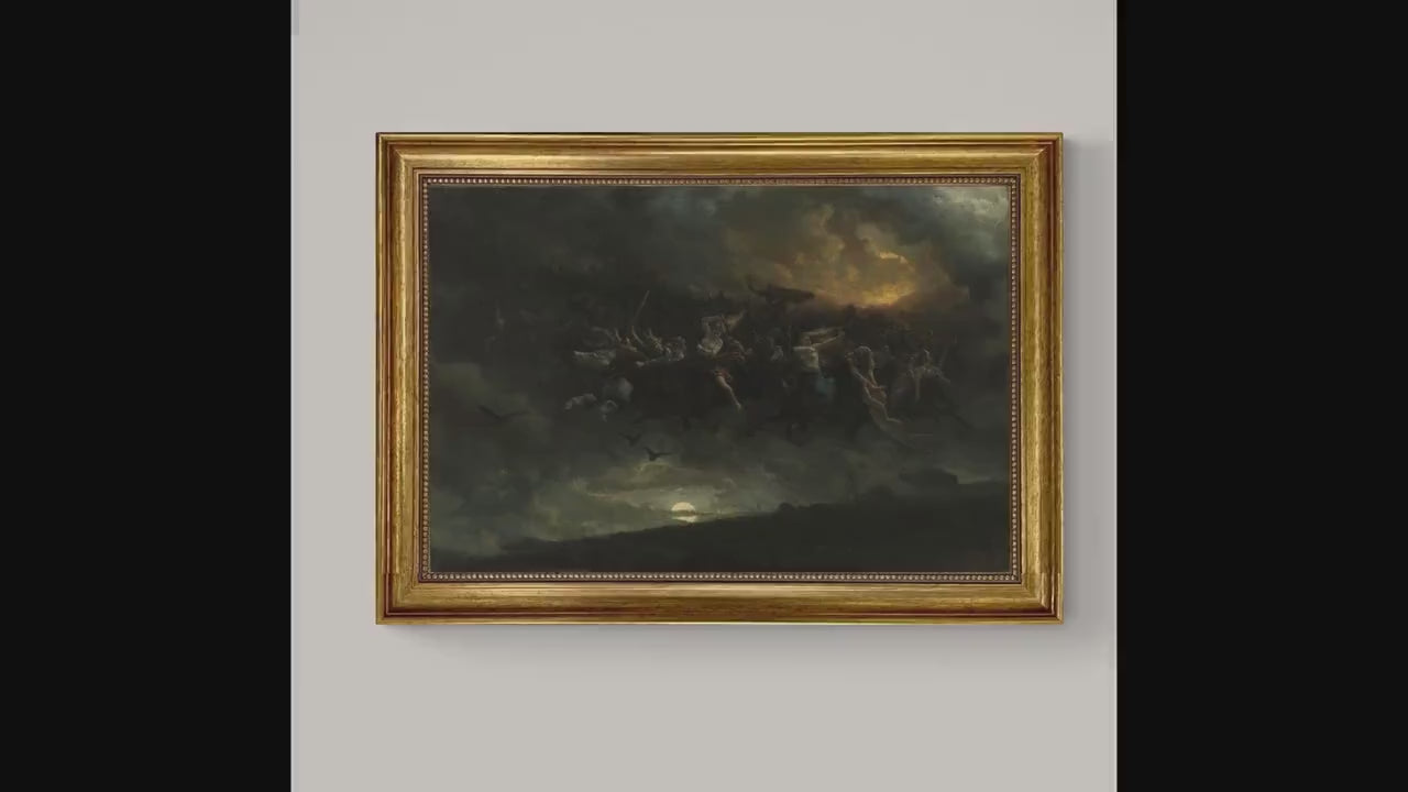 The Wild Hunt of Odin Art Print: Hand-Finished Brushstrokes Canvas