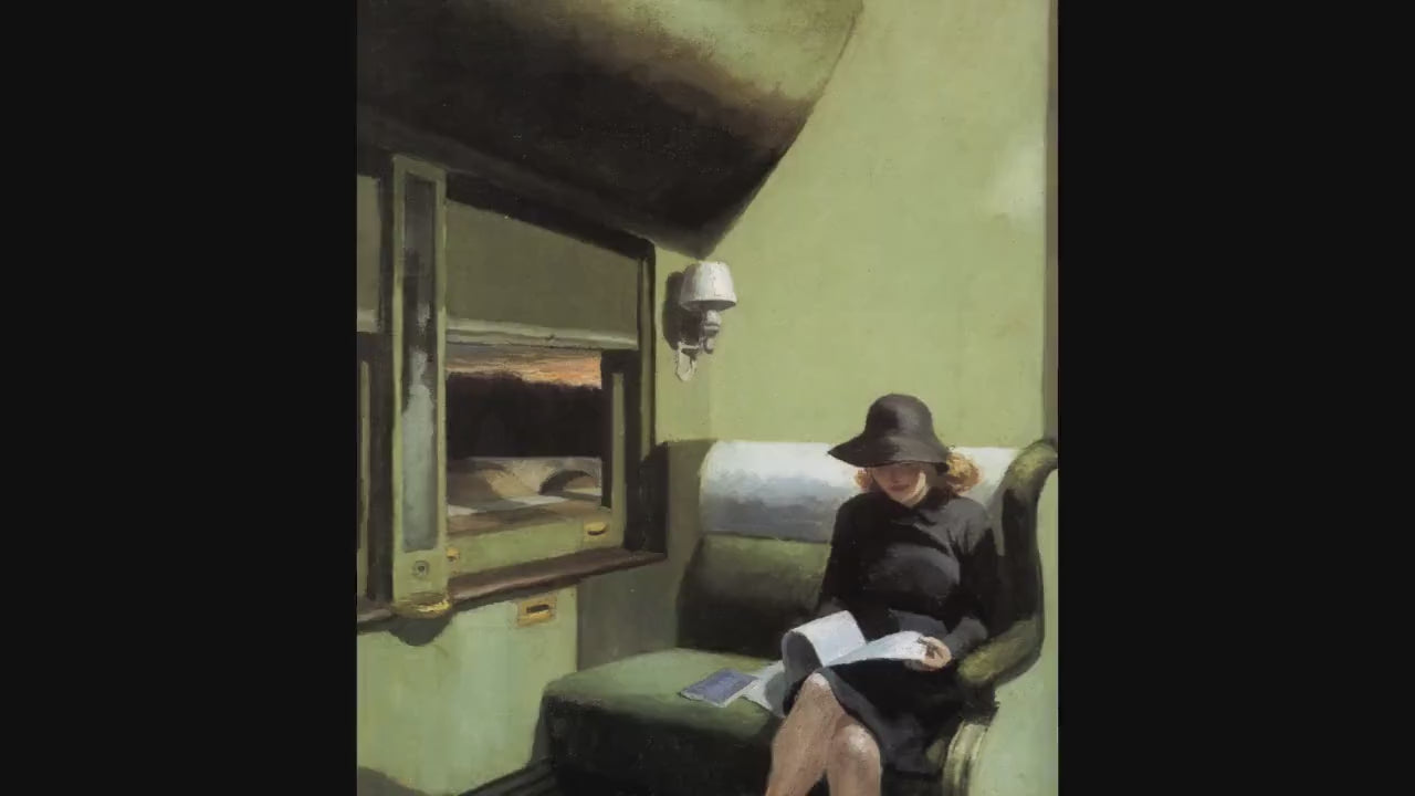 Edward Hopper "Compartment C" Train Art Print: Textured Canvas Giclée