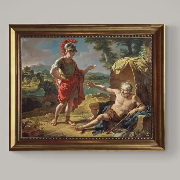 Alexander and Diogenes Giclée Print on Art Paper