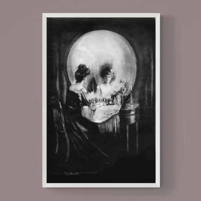 All is Vanity by Charles Allan Gilbert, Canvas Art Print, Brush Strokes, Floating Frame