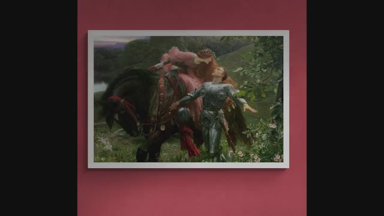 La Belle Dame Sans Merci Canvas Art Print, Frank Dicksee, 3D Brush Stroke Finish
