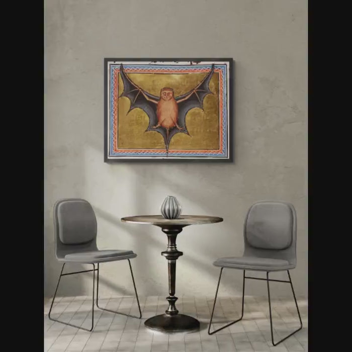 Aberdeen Bestiary Bat Art Print: 12th Century Medieval Manuscript
