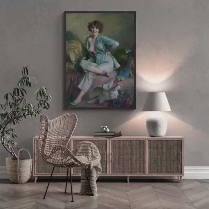 Émile Friant "The Familiar Birds" Giclée Print: Vintage Fine Art Reproduction
