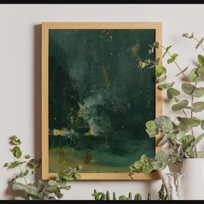Whistler Nocturne Art Print, Falling Rocket, Vintage Home Decor
