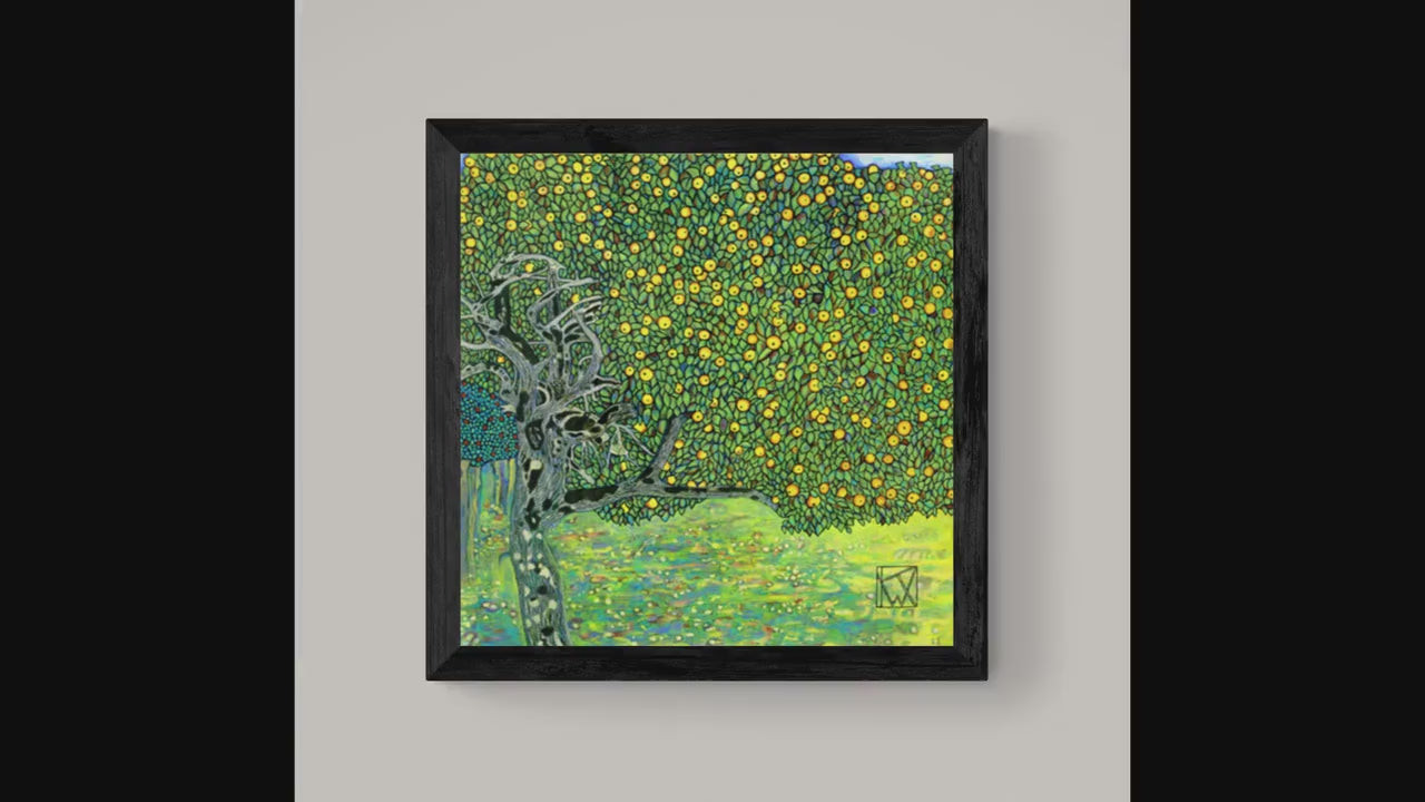 Gustav Klimt Golden Apple Tree Art Print | Hand-Finished Framed Canvas