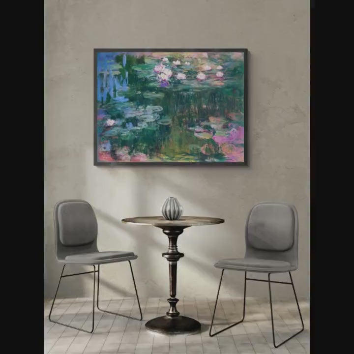 Monet Water Lilies Giclée Print: Textured Brushstrokes Art