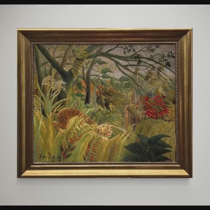 Surprised Art Print – Henri Rousseau Giclee on Canvas with Vintage Wooden Frame