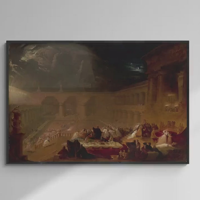Belshazzar's Feast Print, John Martin Giclée, Hand Finished Brushstrokes