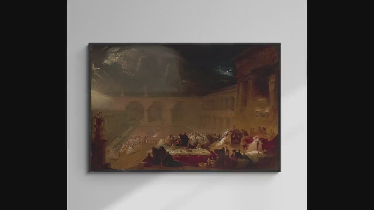 Belshazzar's Feast Print, John Martin Giclée, Hand Finished Brushstrokes