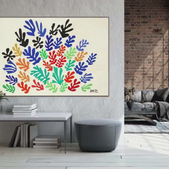 Henri Matisse La Gerbe Print, Colorful Abstract Floral, Minimalist Art