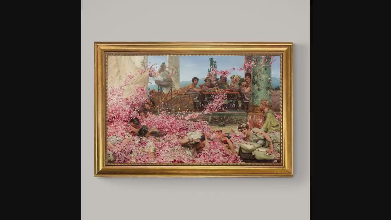 The Roses of Heliogabalus Canvas Print, Gold Wooden Frame, Museum Quality