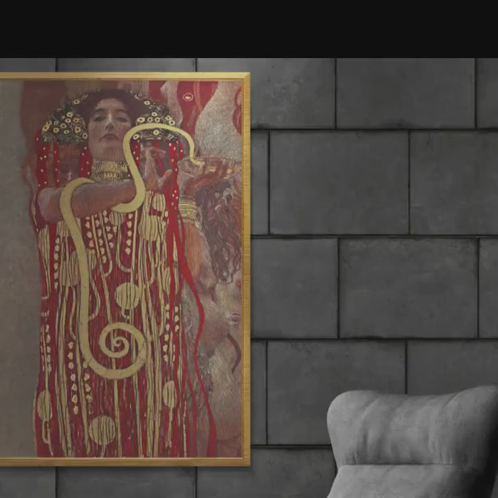 Klimt's Hygeia Art Print: Giclee Paper or Canvas, Textured 3D Effect