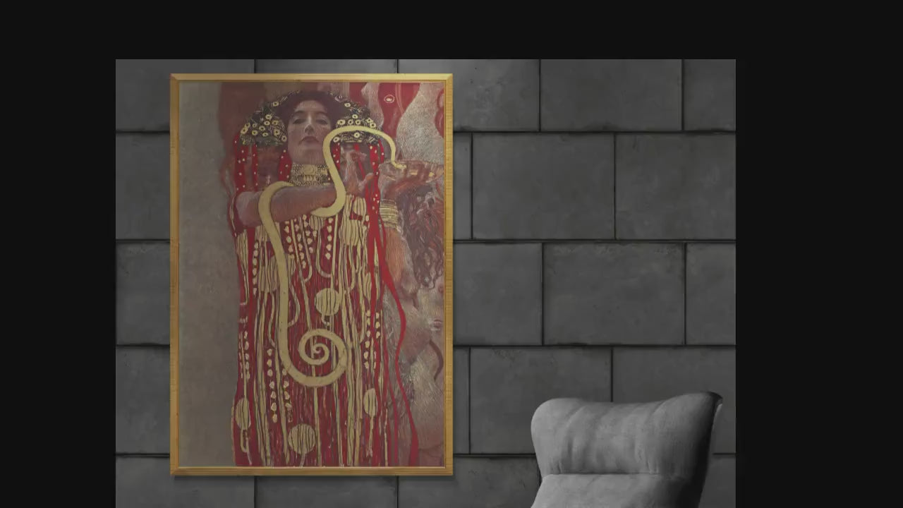 Klimt's Hygeia Art Print: Giclee Paper or Canvas, Textured 3D Effect