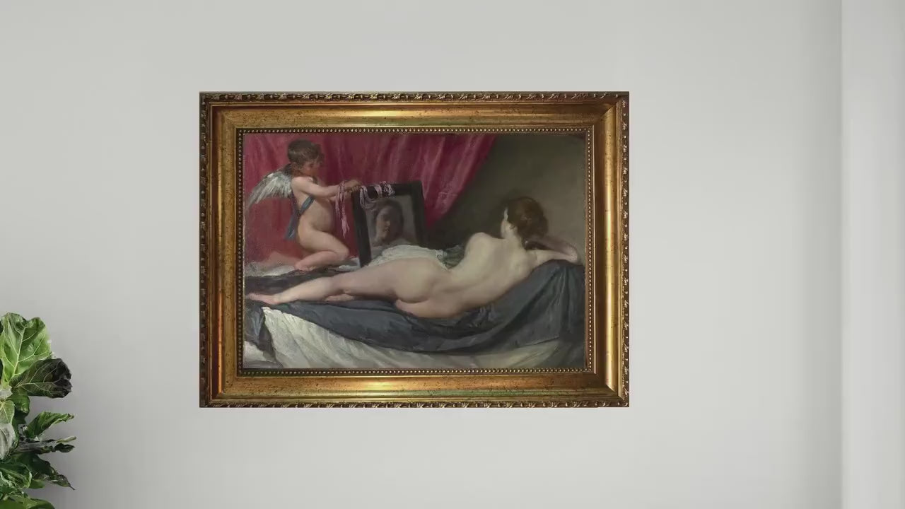 Rokeby Venus Wall Art: Classic Baroque Print (Framed Canvas)