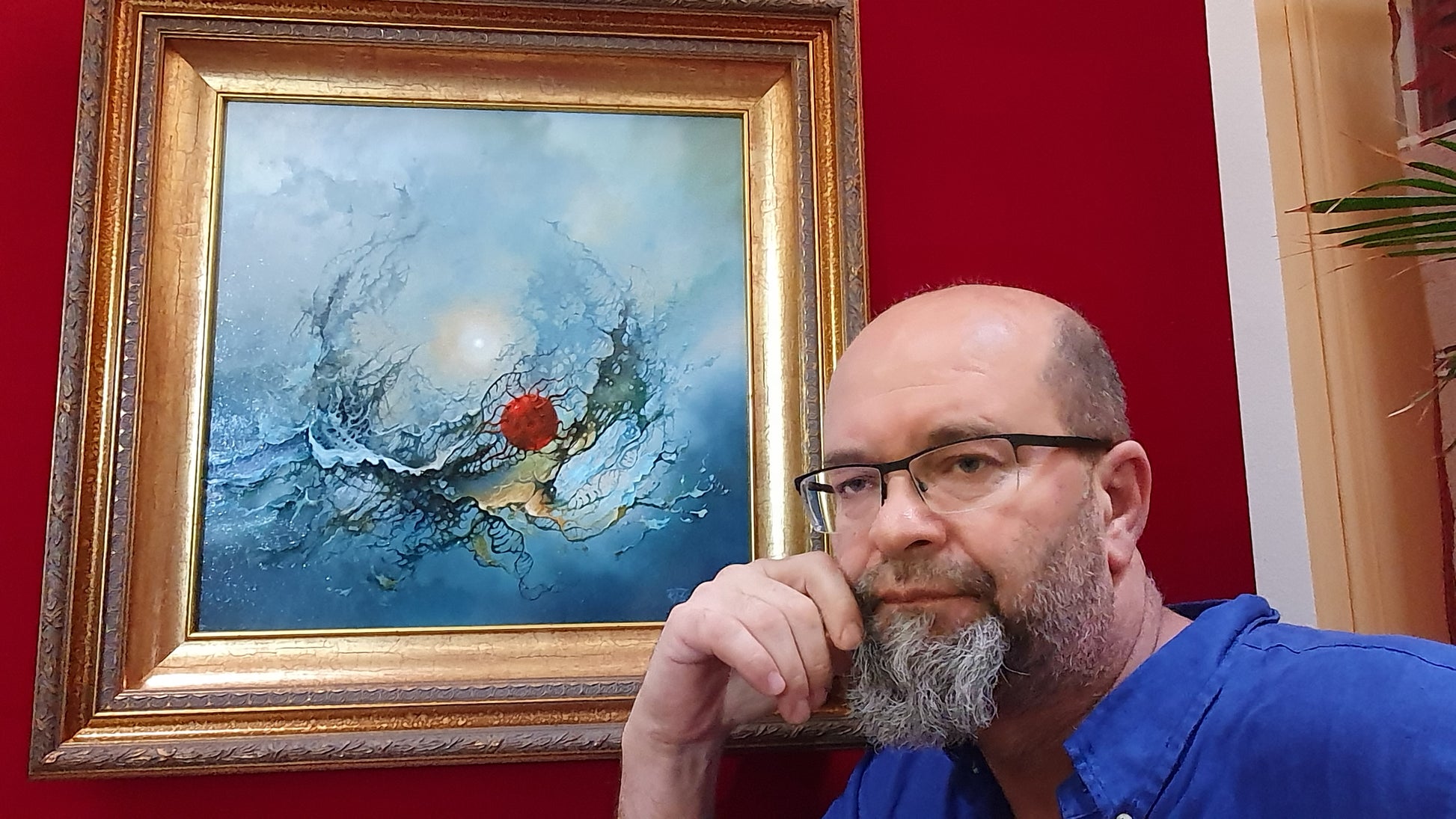 Original oil painting framed "2020" Foshe ART