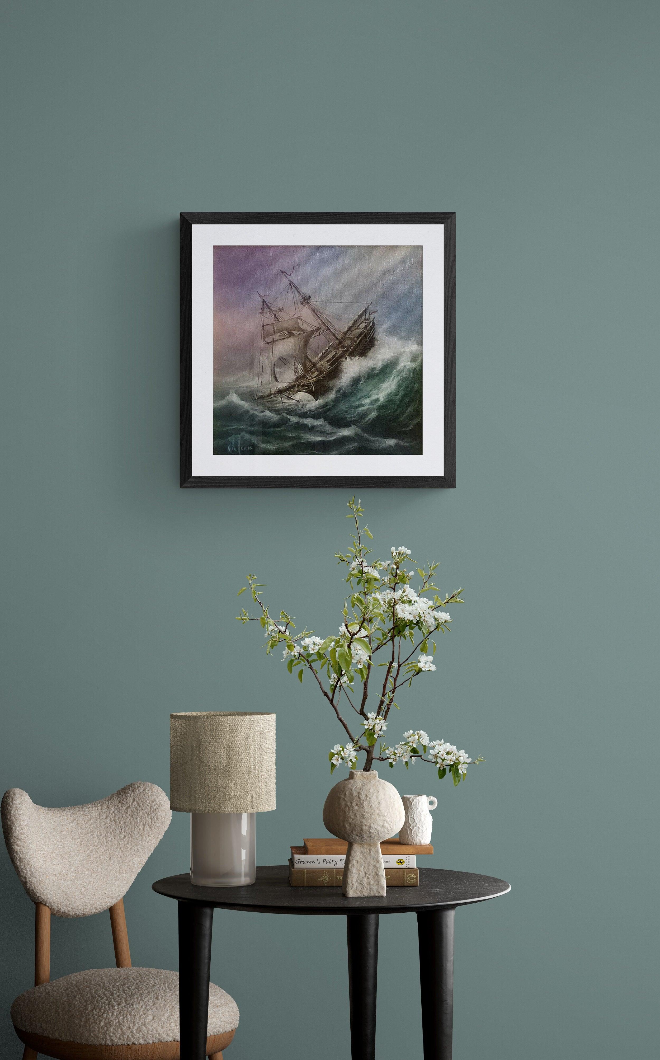 SHIP AT ROUCH SEA Foshe ART