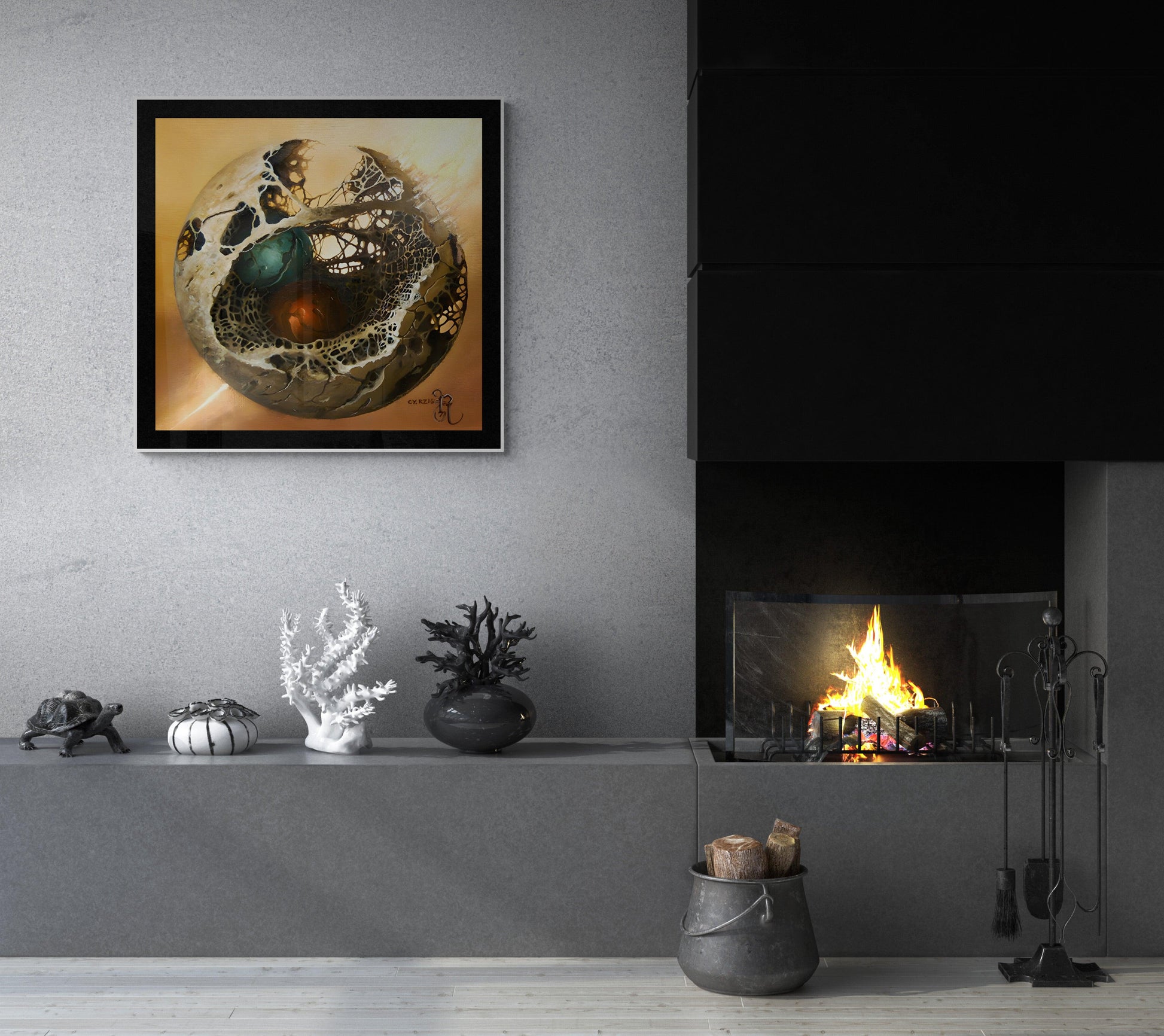 PUZZLE BALL abstract art prints Foshe ART