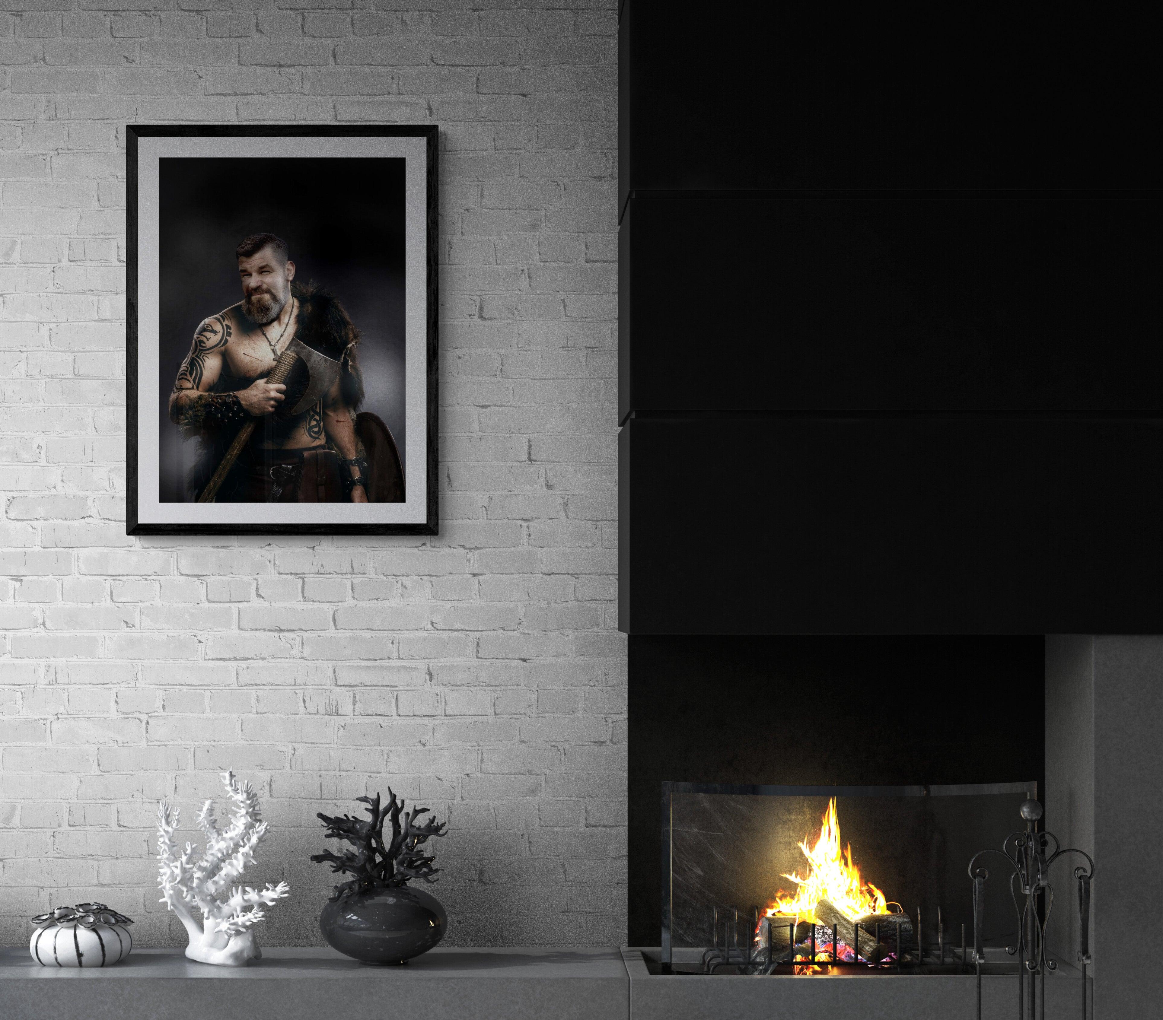 VIKING PORTRAIT Foshe Print ART