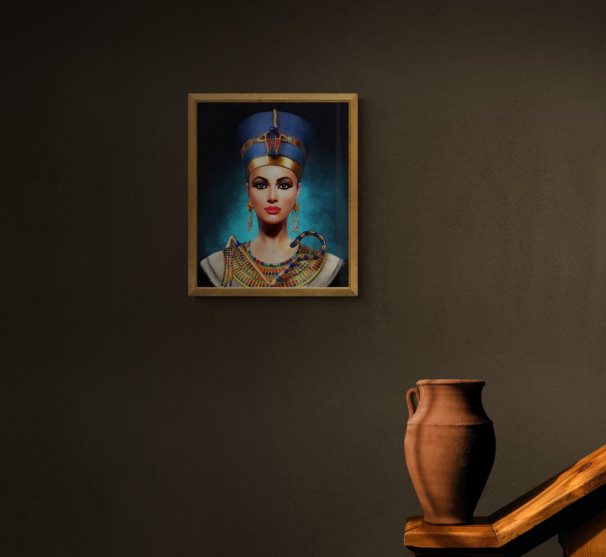 QUEEN NEFRETITI PORTRAIT Foshe Print ART