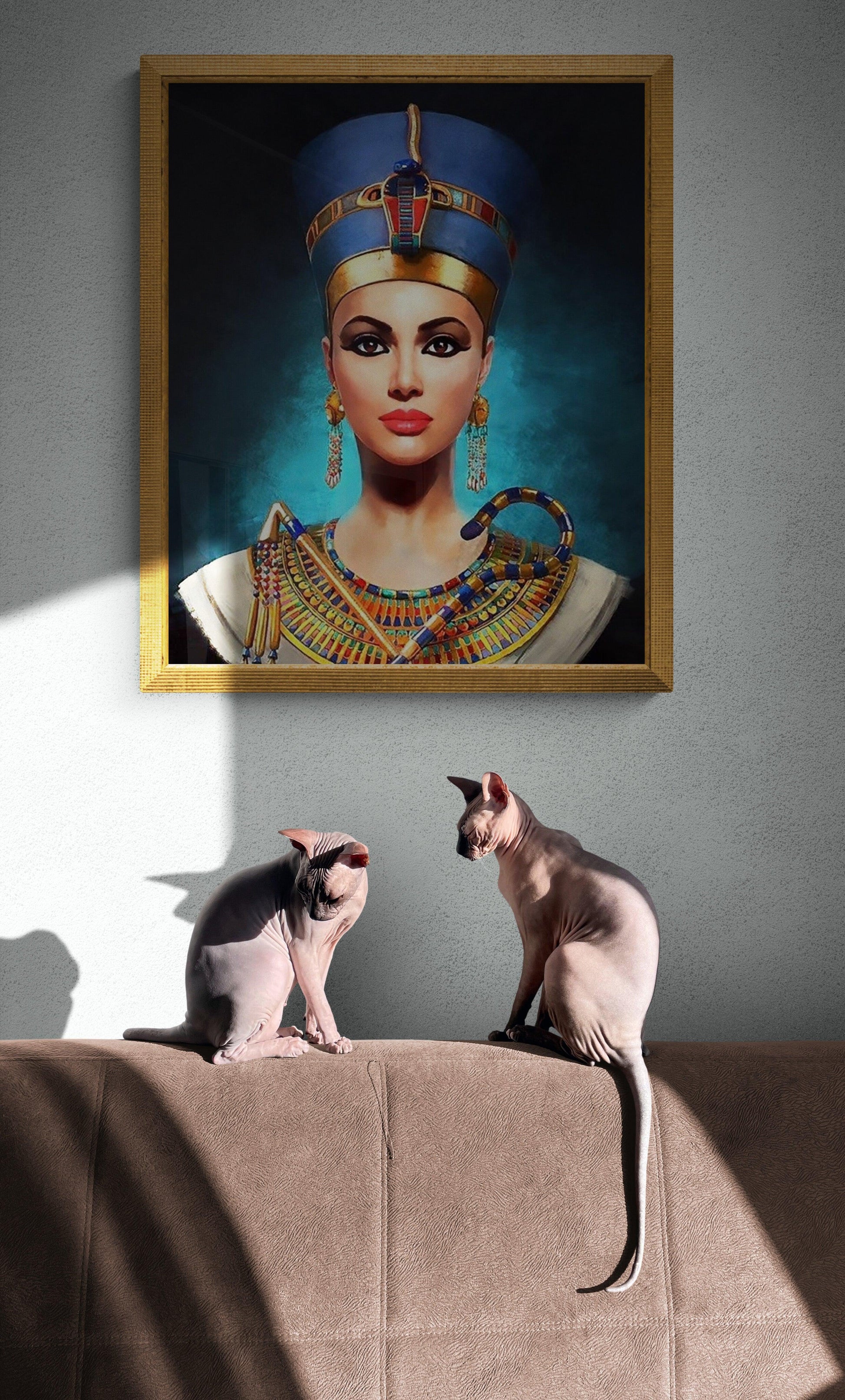 QUEEN NEFRETITI PORTRAIT Foshe Print ART