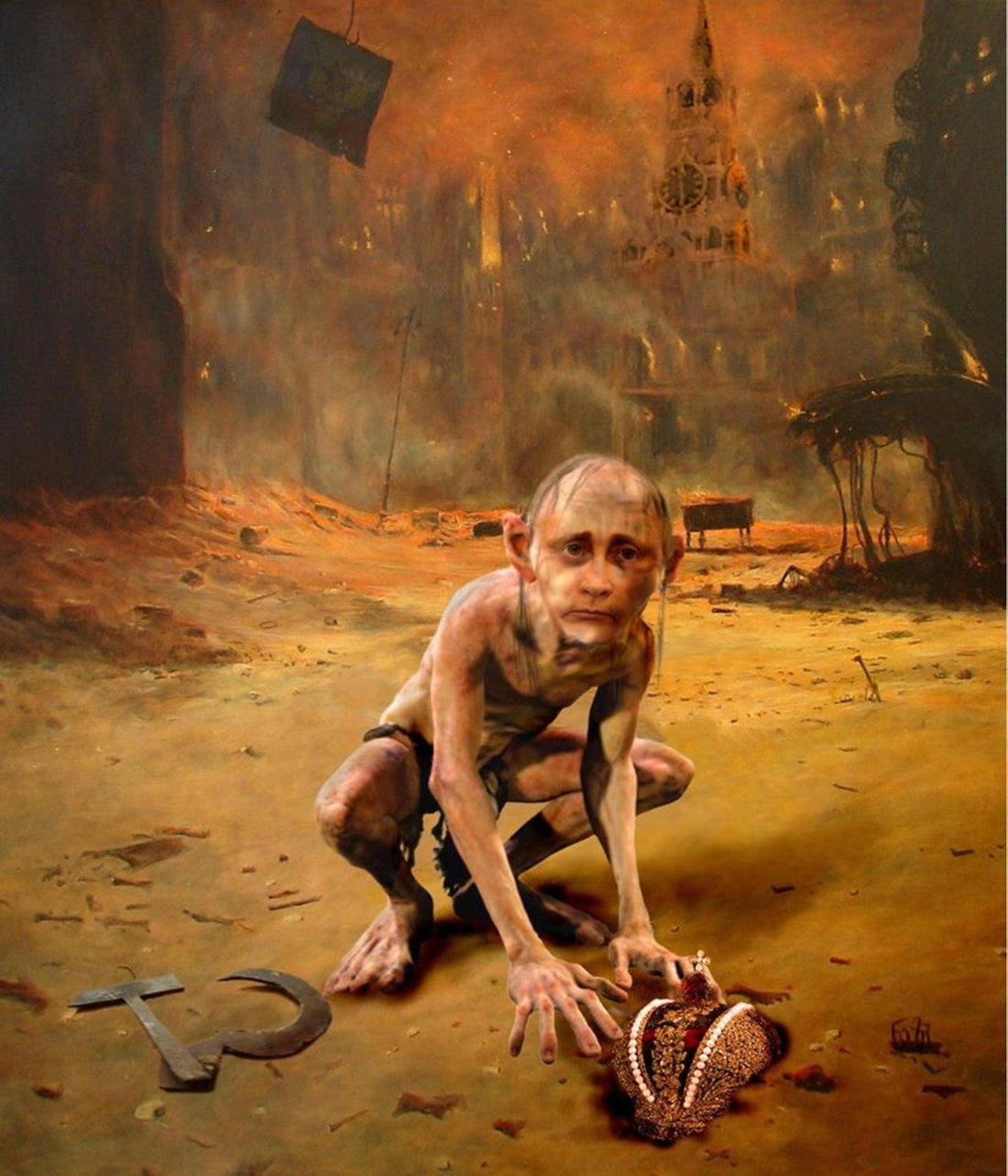 VLADIMIR PUTIN - inevitable future Foshe Print ART