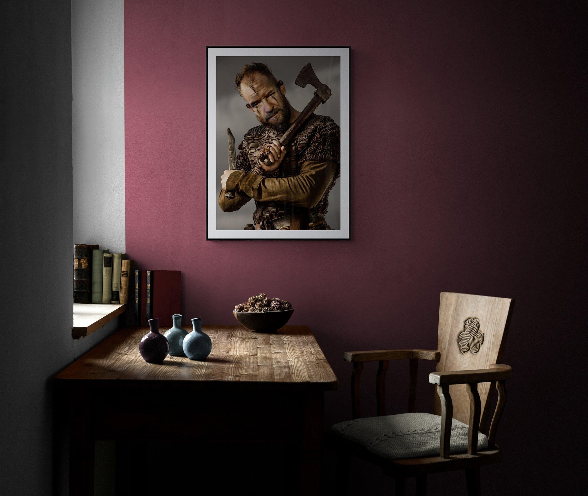 VIKING PORTRAIT Foshe Print ART